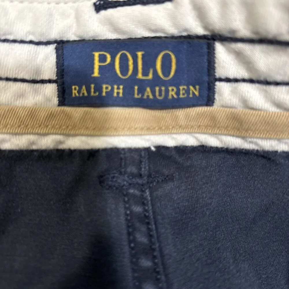 Polo Ralph Lauren Cargo Shorts Men's Size 46B Navy 46 Big Classic Chino Cotton